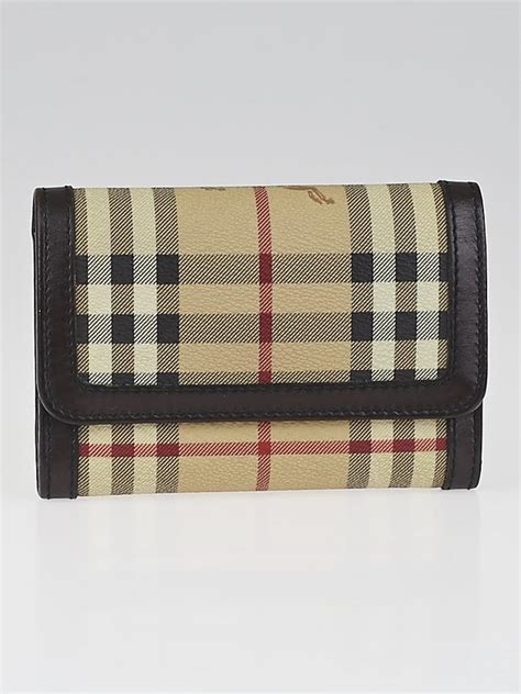 burberry wallet canvas coated haymarket|Burberry wallet money clip.